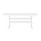 Flash Furniture Abraham Indoor/Outdoor 72-in Rectangle Recycled HDPE Adirondack Dining Table for 6 in White LE-HMP-158-01-WHT-GG - alternate 6